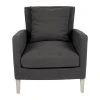Durieux Fauteuil En Tissu Gris Anthracite - Boniface
