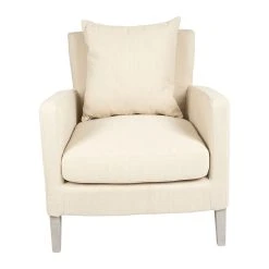 Durieux Fauteuil Salon En Tissu Beige - Boniface