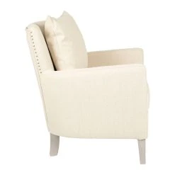 Durieux Fauteuil Salon En Tissu Beige - Boniface -Sema Design Boutique 609184 DET02 WEB