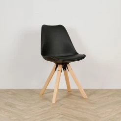 Casita Chaise Salle à Manger En Bois Naturel Et Noir - Leonce -Sema Design Boutique 614121 SITU02 WEB