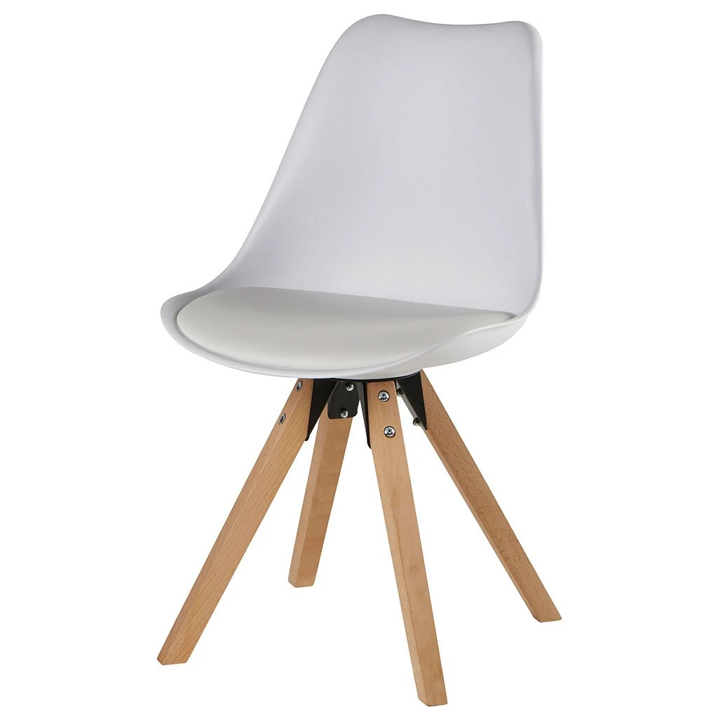 Casita Chaise Salle à Manger En Bois Naturel Et Blanc - Leonce 3 Casita Chaise Salle à Manger En Bois Naturel Et Blanc - Leonce