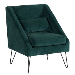 Casita Fauteuil En Tissu Pétrôle - Alida