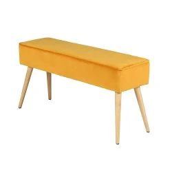 Zago Banc Scandinave Velours Moutarde - Popy -Sema Design Boutique 615184 FRN02 WEB