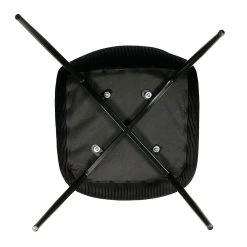 Home Déco Factory Chaise Salle à Manger En Velours Cotelé Noir - Giulia -Sema Design Boutique 620092 FRN04 WEB