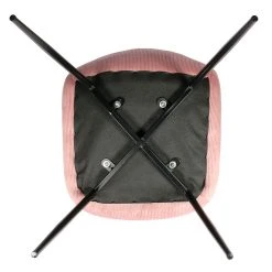 Home Déco Factory Chaise Salle à Manger En Velours Cotelé Rose - Giulia -Sema Design Boutique 620094 FRN04 WEB