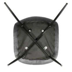 Home Déco Factory Chaise Salle à Manger En Velours Cotelé Gris - Giulia -Sema Design Boutique 620095 FRN05 WEB