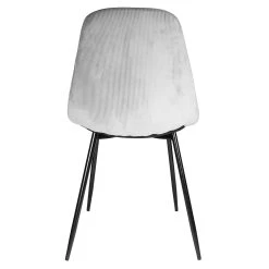 Home Déco Factory Chaise Salle à Manger En Velours Cotelé Gris Clair - Giulia -Sema Design Boutique 620096 FRN03 WEB