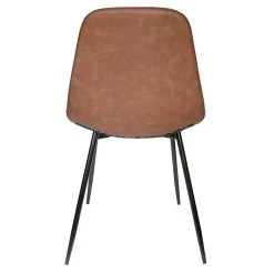 Home Déco Factory Chaise Salle à Manger Effet Cuir Marron - Amber -Sema Design Boutique 620097 FRN03 WEB
