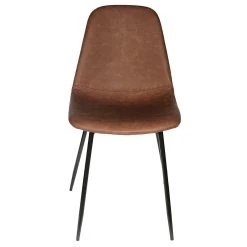 Home Déco Factory Chaise Salle à Manger Effet Cuir Marron - Amber -Sema Design Boutique 620097 FRN04 WEB