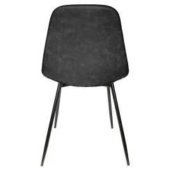 Home Déco Factory Chaise Salle à Manger Effet Cuir Noir - Amber -Sema Design Boutique 620098 FRN03 WEB