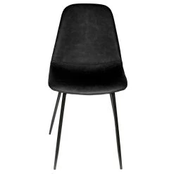 Home Déco Factory Chaise Salle à Manger Effet Cuir Noir - Amber -Sema Design Boutique 620098 FRN04 WEB