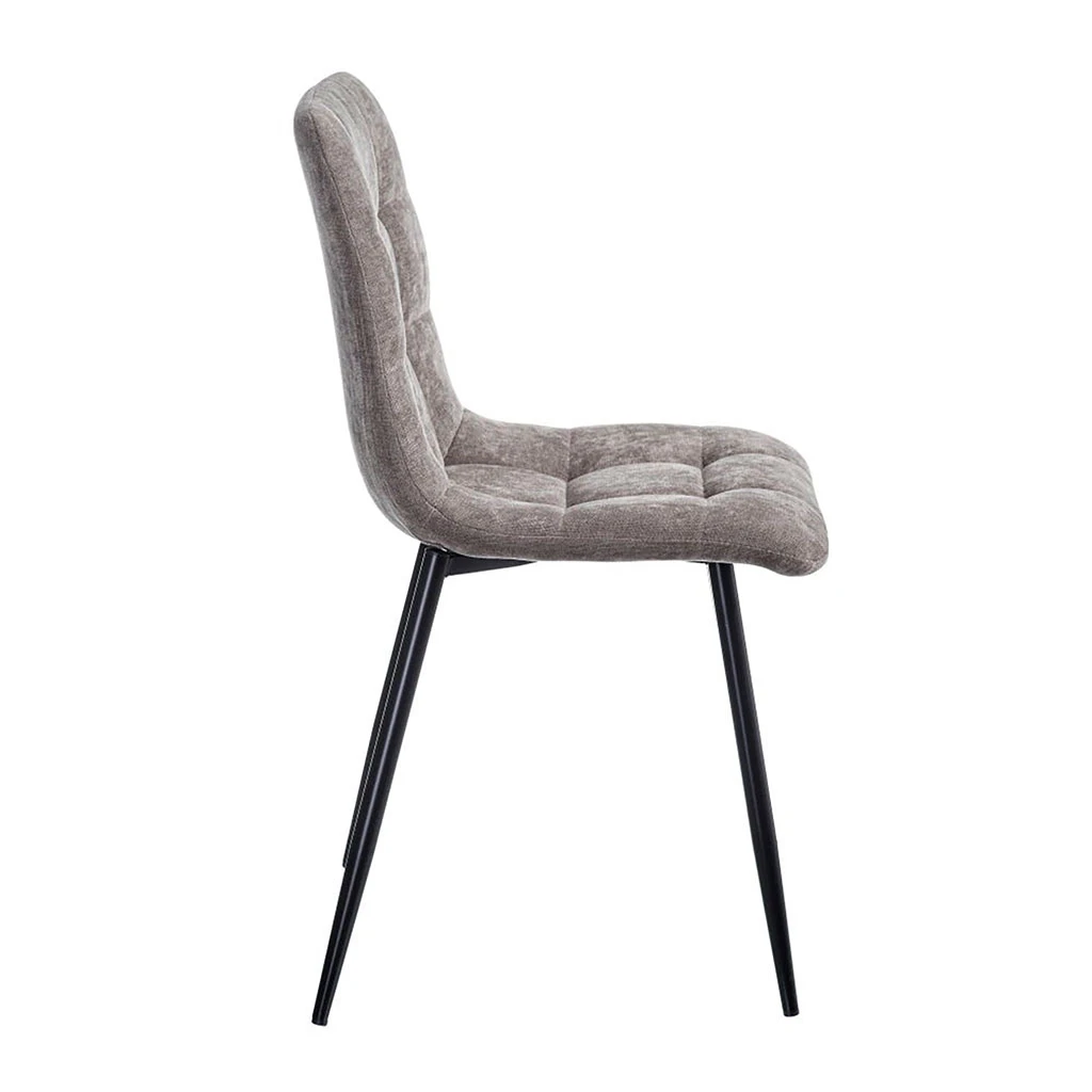 Ixia Chaise Salle à Manger En Tissu Gris - Mony 4 Ixia Chaise Salle à Manger En Tissu Gris - Mony – Image 2