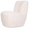 Opjet Fauteuil Bouclette Imitation Fourrure Blanc - Eve