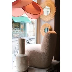 Opjet Fauteuil Bouclette Imitation Fourrure Blanc - Eve -Sema Design Boutique 622727 FRN03 WEB