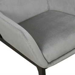 Home Déco Factory Fauteuil En Velours Côtelé Gris Foncé - Roma -Sema Design Boutique 623004 FRN03 WEB