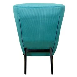 Home Déco Factory Fauteuil En Velours Côtelé Bleu Canard - Roma -Sema Design Boutique 623005 FRN04 WEB