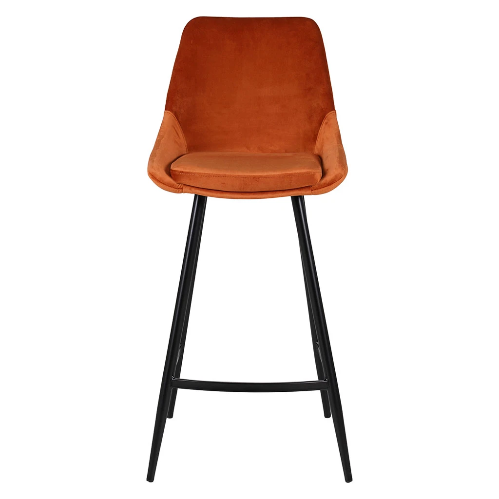 Zago Chaise Plan De Travail En Velour Cognac - Ben 3 Zago Chaise Plan De Travail En Velour Cognac - Ben