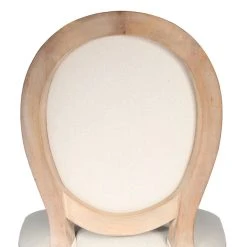 Home Déco Factory Chaise Medaillon En Bois D'hévea Beige -Sema Design Boutique 623894 FRN02 WEB