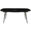 Zago Table à Manger Avec Allonge En Placage Chêne Noir 180x105cm - Verona