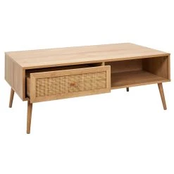 Home Déco Factory Table Basse Avec Tiroir En Bois Et Cannage L110cm - Baia -Sema Design Boutique 626822 FRN03 WEB
