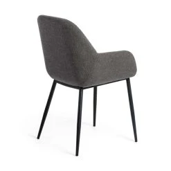 La Forma Chaise Avec Accoudoir En Tissu Gris Foncé - Konna -Sema Design Boutique 627657 FRN03 WEB