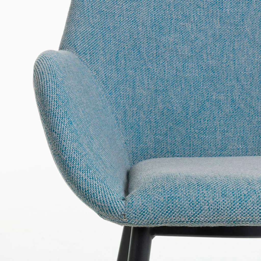 La Forma Chaise Avec Accoudoir En Tissu Bleu Clair - Konna 7 La Forma Chaise Avec Accoudoir En Tissu Bleu Clair - Konna – Image 5