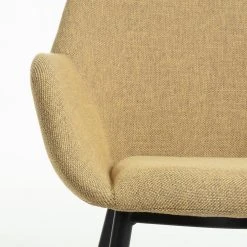 La Forma Chaise Avec Accoudoir En Tissu Moutarde - Konna -Sema Design Boutique 627659 FRN04 WEB