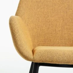 La Forma Chaise Avec Accoudoir En Tissu Moutarde - Konna -Sema Design Boutique 627659 FRN05 WEB
