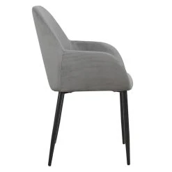 Home Déco Factory Chaise Avec Accoudoir En Velours Cotelé Gris - Julia -Sema Design Boutique 629682 FRN03 WEB