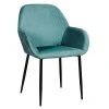Home Déco Factory Chaise Avec Accoudoir En Velours Cotelé Bleu Canard - Julia -Sema Design Boutique 629683 FRN01 WEB