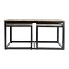 PG Trading Table Basse Gigogne (lot De 3) En Manguier Et Fer Noir -Noe