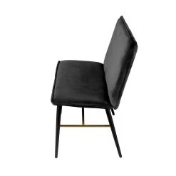 Zago Banc En Velours Noir - Vero -Sema Design Boutique 630951 FRN03 WEB