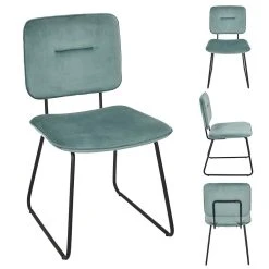 Home Déco Factory Chaise Salle à Manger Vert De Gris - Adèle