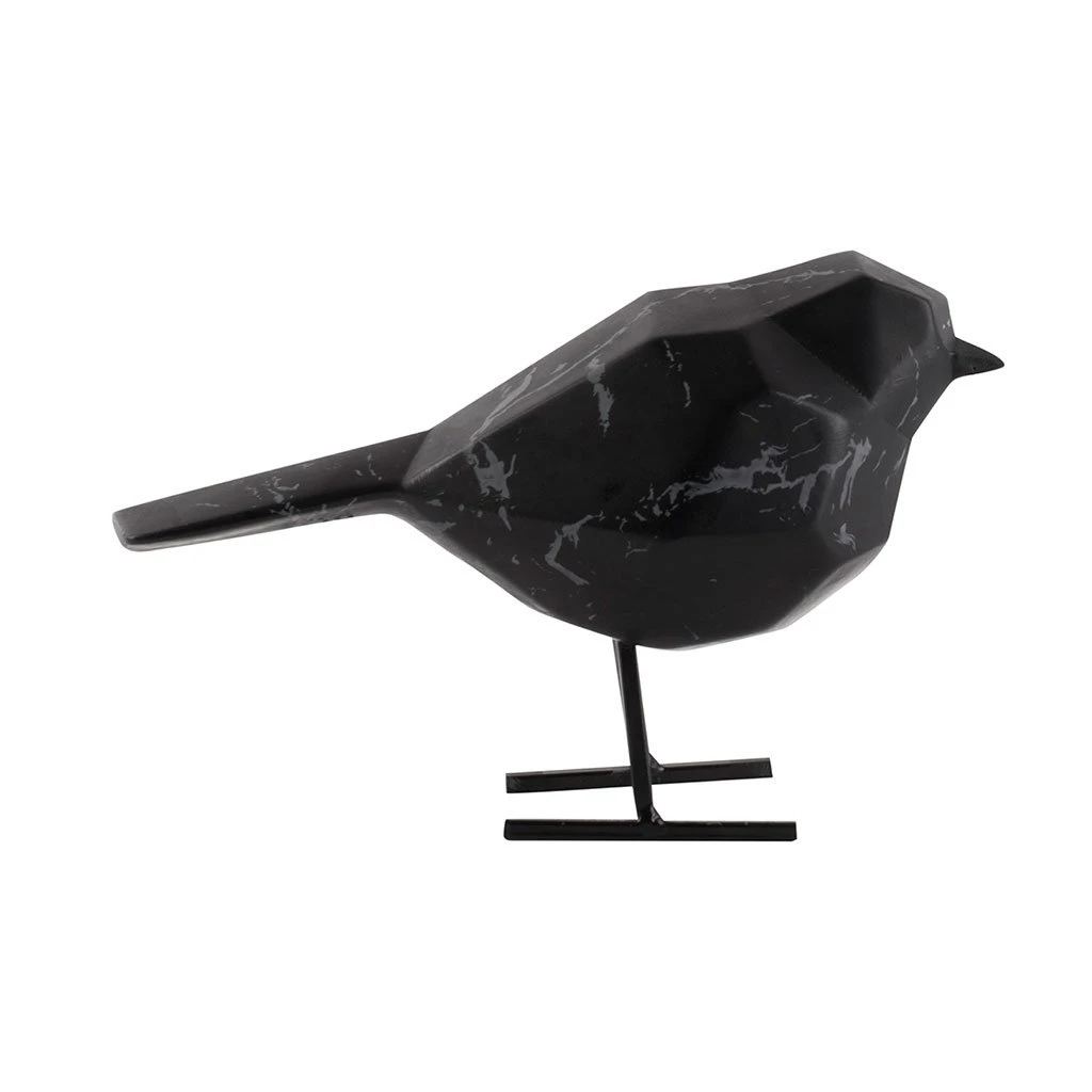 Pt' Statue Petit Oiseau En Polyresine Noir 7.5x17xh13.5cm 5 Pt' Statue Petit Oiseau En Polyresine Noir 7.5x17xh13.5cm – Image 3