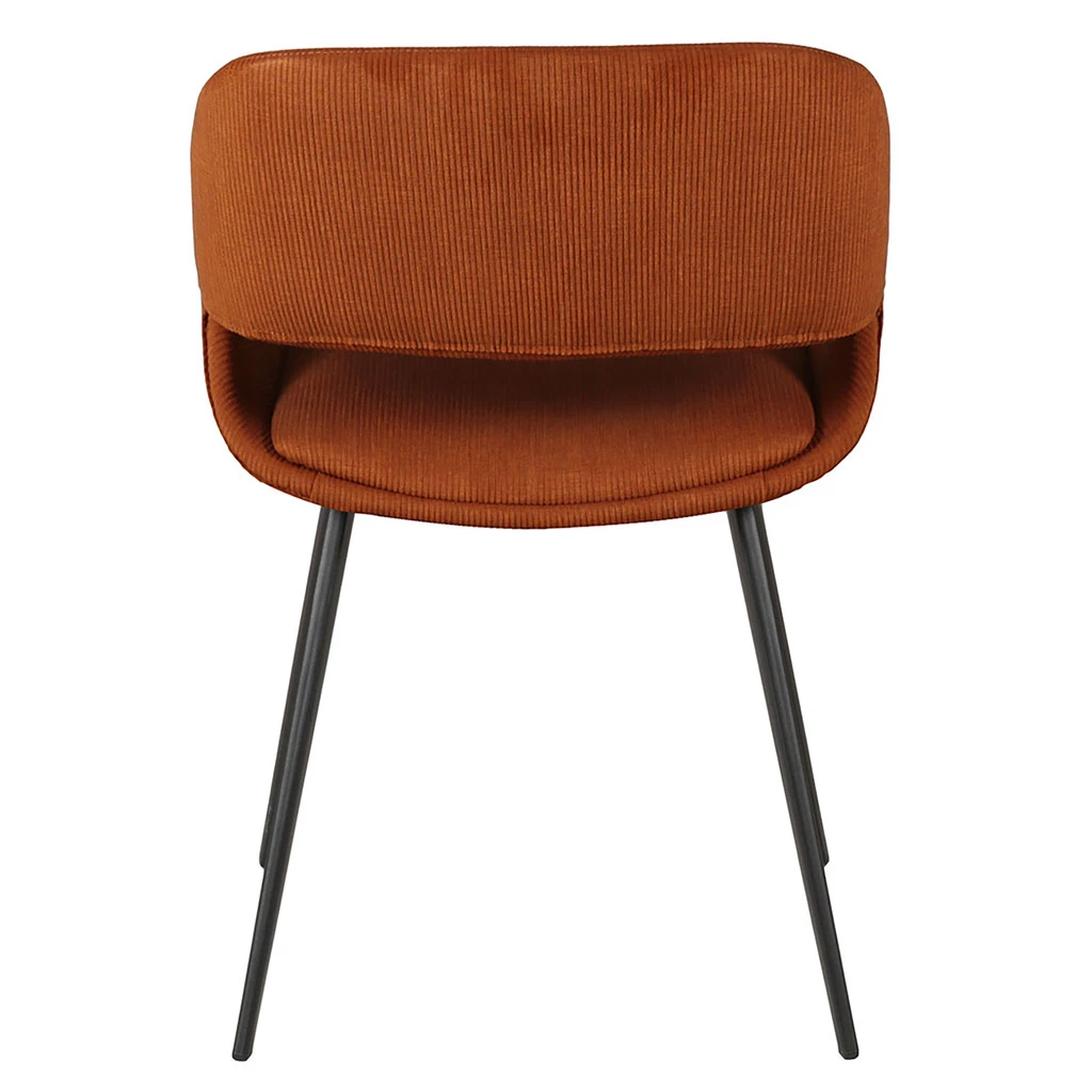 Zago Chaise Salle à Manger Velours Côtelé Cognac - Alma 7 Zago Chaise Salle à Manger Velours Côtelé Cognac - Alma – Image 5