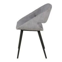 Zago Chaise Salle à Manger Velours Côtelé Gris Clair - Alma -Sema Design Boutique 633419 FRN03 WEB