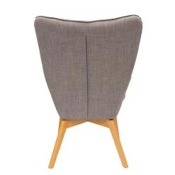 Home Déco Factory Fauteuil De Salon En Bois Et Tissu Gris - Nora -Sema Design Boutique 638115 FRN03 WEB