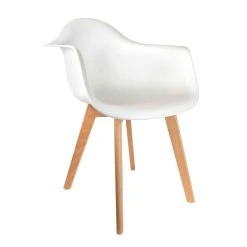Home Déco Factory Fauteuil Scandinave Blanc