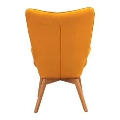 Home Déco Factory Fauteuil De Salon En Bois Et Tissu Jaune - Nora -Sema Design Boutique 638117 FRN03 WEB