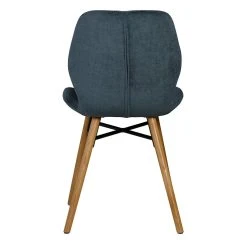 Zago Chaise Salle à Manger En Tissu Soft Touch Bleu Foncé - Keri -Sema Design Boutique 638826 FRN04 WEB