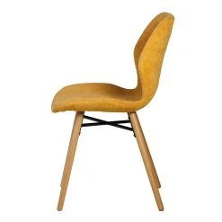 Zago Chaise Salle à Manger En Tissu Soft Touch Moutarde - Keri -Sema Design Boutique 638827 FRN03 WEB