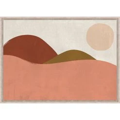 A&A Story Toile Encadree Montagnes 50x70cm Rose