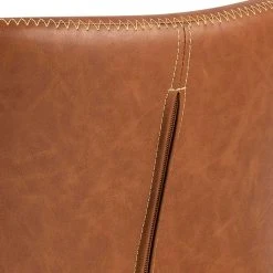 AC Design Chaise Salle à Manger Aspect Cuir Rétro Cognac - Batla -Sema Design Boutique 643107 FRN03 WEB