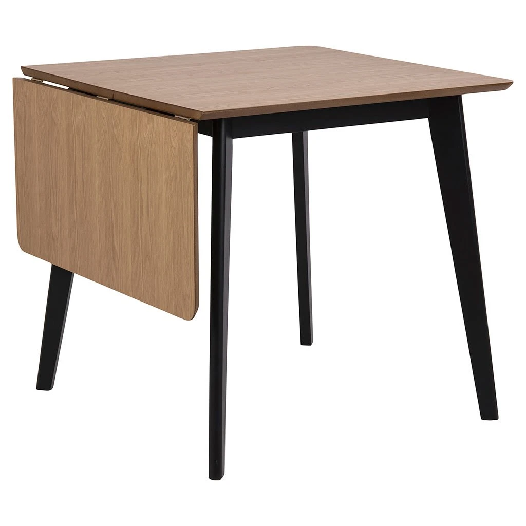 AC Design Table à Manger Avec Rallonge En Plaqué Chêne 120x80cm - Roxy 3 AC Design Table à Manger Avec Rallonge En Plaqué Chêne 120x80cm - Roxy