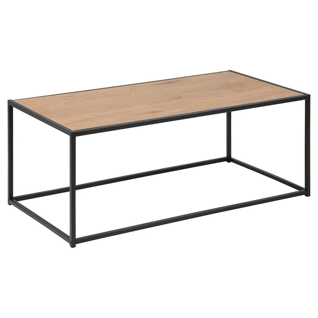 AC Design Table Basse En Plaqué Chêne Et Métal Noir L100cm - Senzo 3 AC Design Table Basse En Plaqué Chêne Et Métal Noir L100cm - Senzo