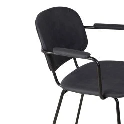 Zago Fauteuil En Tissu Effet Daim Noir - Aston -Sema Design Boutique 646232 FRN06 WEB
