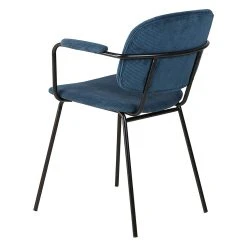 Zago Fauteuil En Velours Côtelé Bleu Foncé - Aston -Sema Design Boutique 646233 FRN05 WEB