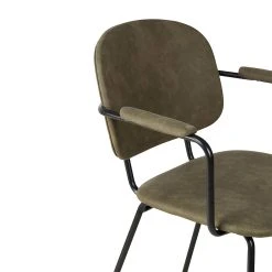 Zago Fauteuil Tissu Effet Daim Kaki - Aston -Sema Design Boutique 646236 FRN06 WEB