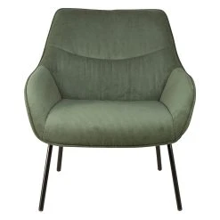 Zago Fauteuil En Velours Côtelé Vert Sapin - Martin