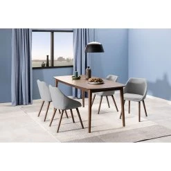 AC Design Table à Manger Extensible En Bois D'hévéa Marron 180-219cmx90cm - Montreux -Sema Design Boutique 648437 FRN06 WEB